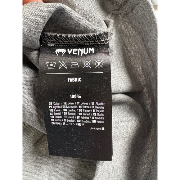 Venum Men's Light Heather Gray Embroidered Logo Short Sleeve Vortex Tee Size XL - Picture 8 of 13